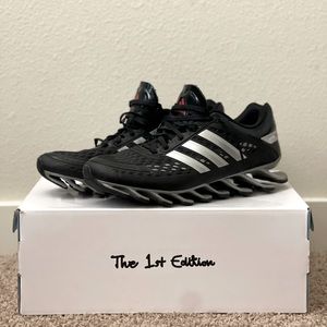 Adidas Springblade Shoes Black and Silver (Size 8.5)